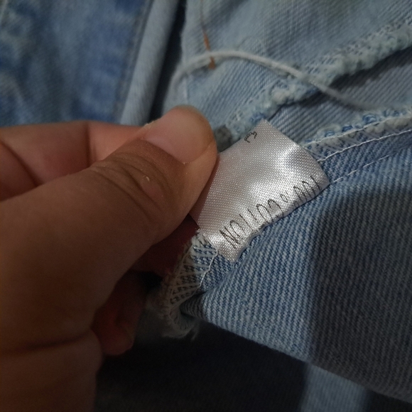 Se7en| Boyfriend Jeans Jacket Oversized Destroyed Zipper Color Gradient Cracks - Picture 11 of 13